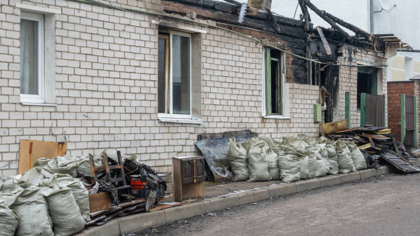 Professional Emergency Fire Cleanup technician working in Clinton, MD